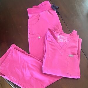 Figs Vivid Pink Medical Scrubs